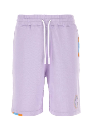 Marcelo Burlon Lilac Cotton Bermuda Shorts