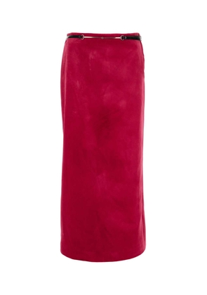 Gucci Fuchsia Velvet Skirt