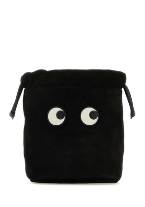 Anya Hindmarch Black Suede Pouch