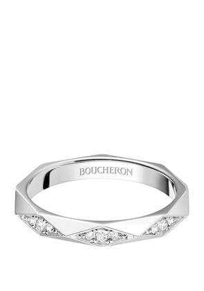 Boucheron Platinum And Diamond Facette Wedding Band