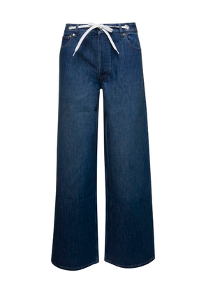 A.p.c. Blue Wide Leg Jeans In Denim Woman