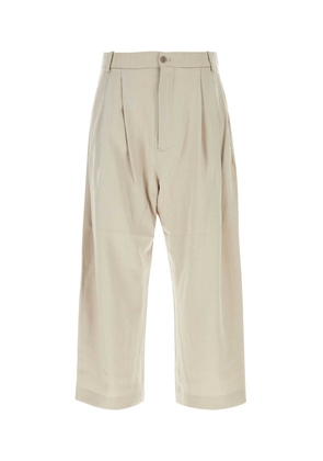 Hed Mayner Sand Wool Wide-Leg Pant