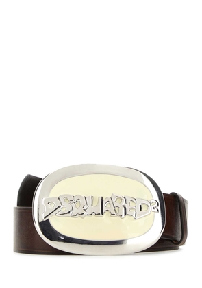 Dsquared2 Brown Leather Belt