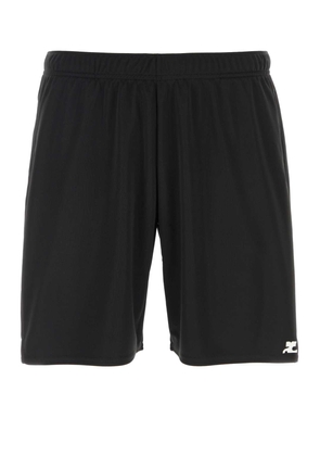 Courrèges Black Polyester Bermuda Shorts