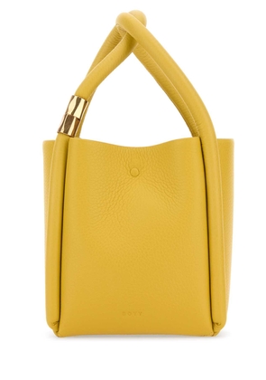 Boyy Mustard Leather Lotus 12 Handbag