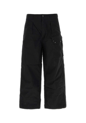 Ten C Black Nylon Cargo Pant