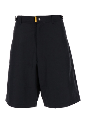 Parajumpers Black Bermuda Shorts With Buckles At Sides In Cotton Blend Man