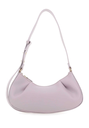 Elleme Lilac Leather Dimple Moon Shoulder Bag