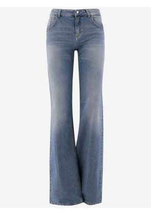 Blumarine Flared Jeans In Stretch Cotton Denim