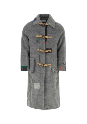Ader Error Grey Wool Blend Coat
