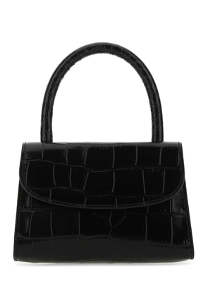 By Far Black Leather Mini Handbag