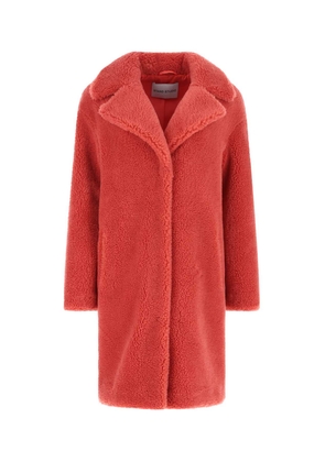 Stand Studio Light Red Teddy Camille Cocoon Coat