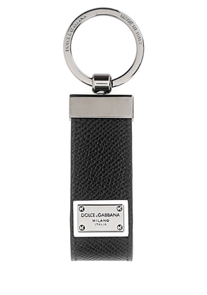 Dolce & Gabbana Black Leather Key Ring