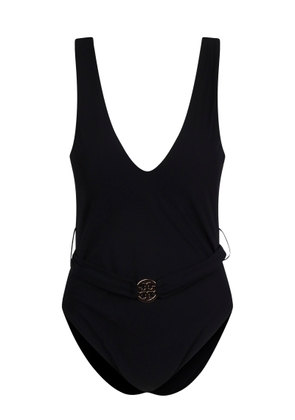 Tory Burch Miller Plunging V-Neck Swimsuit