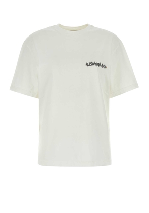 Alessandra Rich White Cotton Oversize T-Shirt