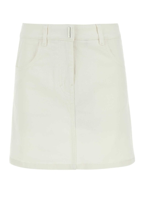 Givenchy White Denim Mini Skirt