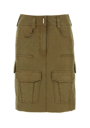 Givenchy Army Green Cotton Skirt