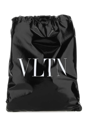 Valentino Garavani Black Leather Vltn Sack