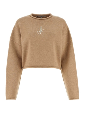 J.w. Anderson Camel Wool Blend Oversize Sweater
