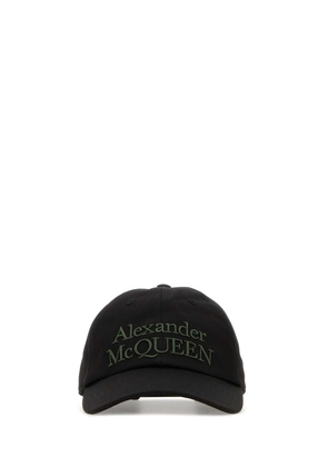 Alexander Mcqueen Black Cotton Baseball Cap