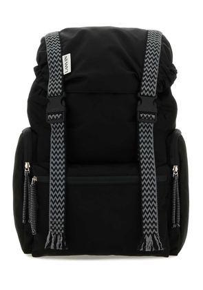 Lanvin Black Nylon Curb Backpack
