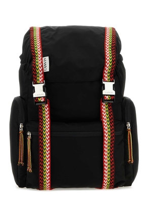 Lanvin Black Fabric Curb Backpack