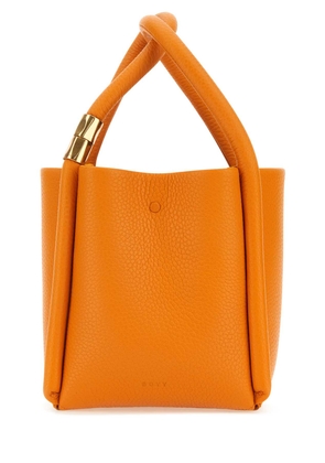 Boyy Orange Leather Lotus 12 Handbag