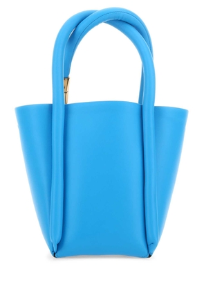 Boyy Light Blue Leather Lotus 12 Handbag