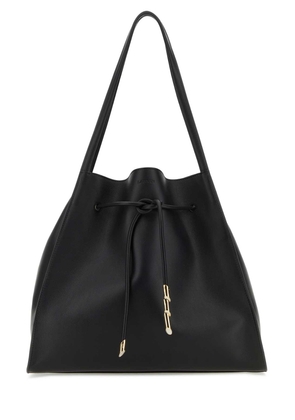 Lanvin Black Leather Sequence Shopping Bag