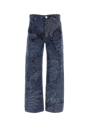 Etro Embroidered Denim Jeans