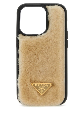 Prada Sand Shearling Iphone 14 Pro Cover
