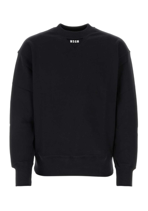 Msgm Black Cotton Sweatshirt