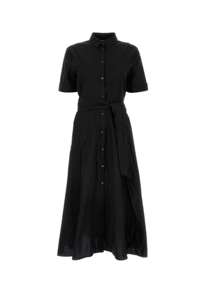 Woolrich Black Cotton Shirt Dress