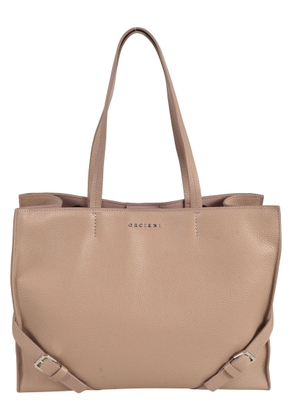 Orciani Logo Detail Top Lock Tote