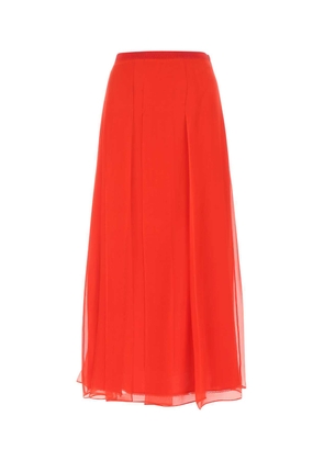 Gucci Red Voile Skirt