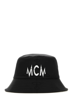Mcm Black Nylon Bucket Hat
