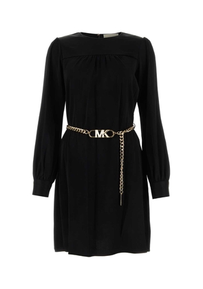 Michael Kors Black Jacquard Mini Dress