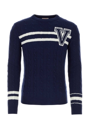Valentino Garavani Navy Blue Wool Sweater