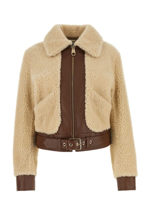 Chloé Sand Shearling Jacket