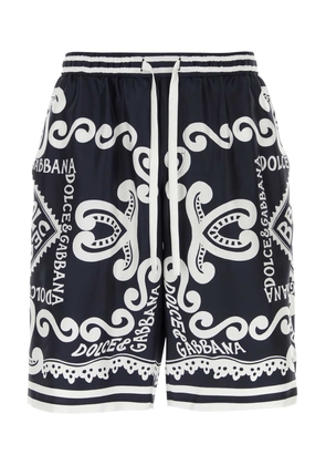 Dolce & Gabbana Printed Twill Bermuda Shorts