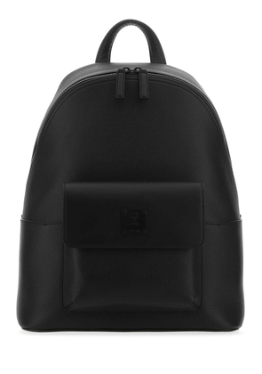 Mcm Black Leather Stark Backpack