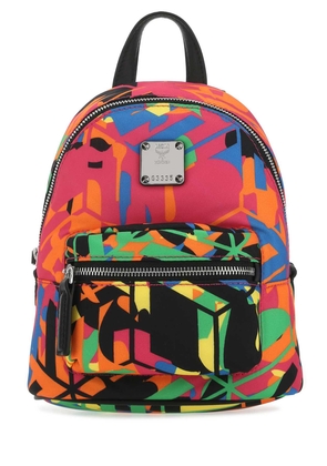 Mcm Printed Nylon Backpack