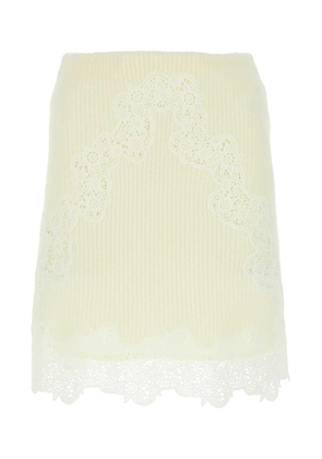 Chloé Ivory Wool Mini Skirt