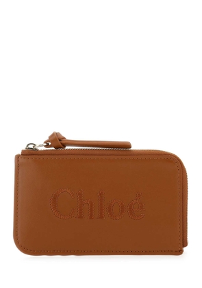 Chloé Caramel Leather Card Holder