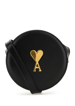 Ami Alexandre Mattiussi Black Leather Crossbody Bag