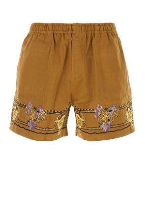 Bode Caramel Cotton Bermuda Shorts