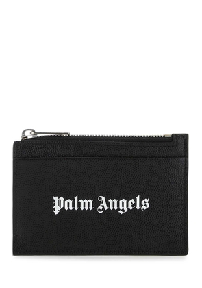 Palm Angels Black Leather Card Holder