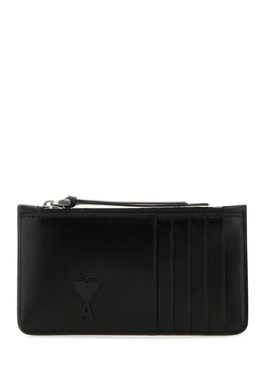 Ami Alexandre Mattiussi Black Leather Card Holder