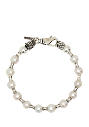 Emanuele Bicocchi Pearls And Silver 925 Bracelet