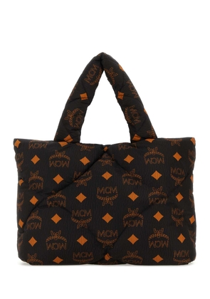 Mcm Printed Nylon Mã¼Nchen Shopping Bag